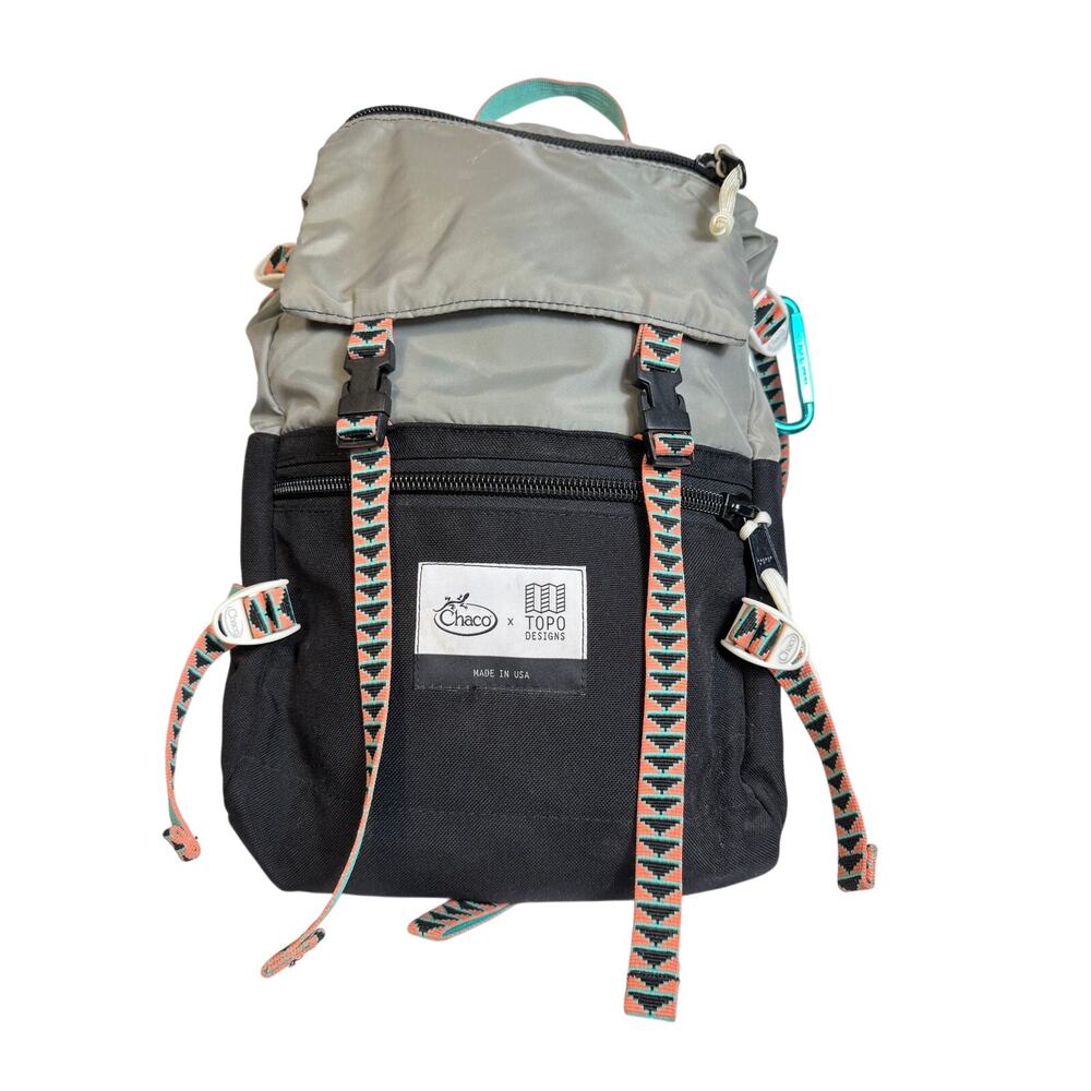 Limited Edition Topo Designs x Chaco Rover Pack Made in USA Black Grey